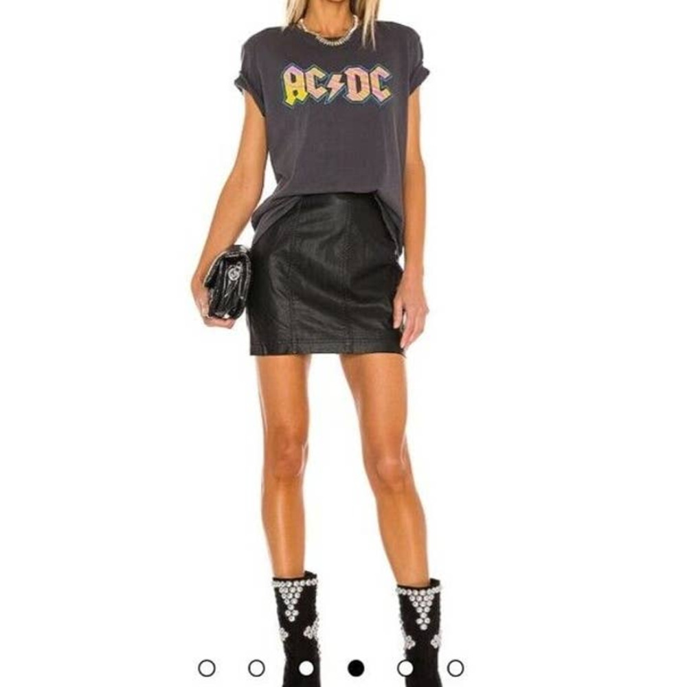 Free People Black Mini Skirt